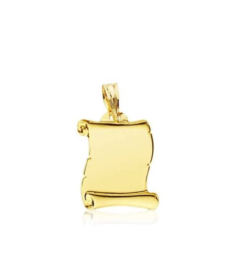 Parchemin Pendentif Rh Or Jaune K Mm Alda