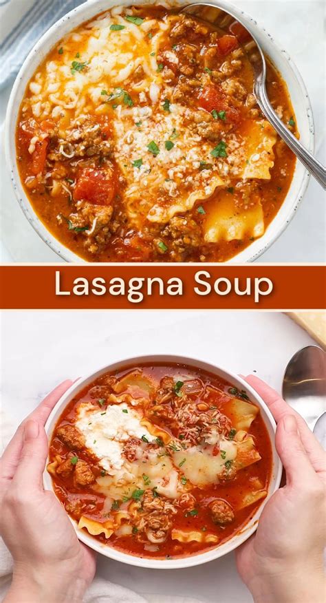 Easy Crockpot Lasagna Soup Lasagna In Slurpable Soup Form Artofit