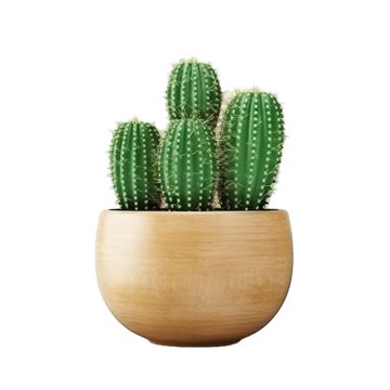 D Rendering Cactus Tree With Pot Isolated Cactus Cactus Plant Green