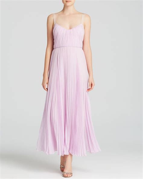 Jill Jill Stuart Gown Sleeveless Pleated Silk Chiffon Women