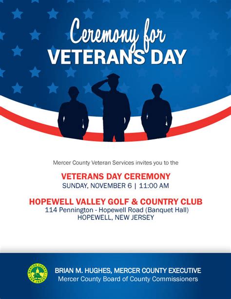 Invitation Celebrate Veterans Day At Annual Mercer Ceremony