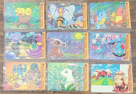 Pokemon Vintage Holo Prisim Nintendo Vending Sticker Cards Lot