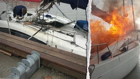 Segelboot Auf Neusiedlersee Von Blitz Getroffen Und In Brand Geraten