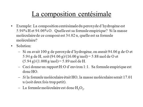 D Couvrir Imagen Composition Massique Formule Fr Thptnganamst Edu Vn