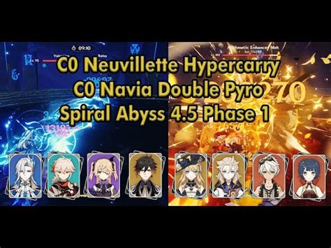 Spiral Abyss C Neuvillette Hypercarry C Navia Double Geo Double