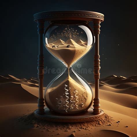 Sand Slipping Through The Hourglass Embrace The Moment Stock Illustration Illustration Of