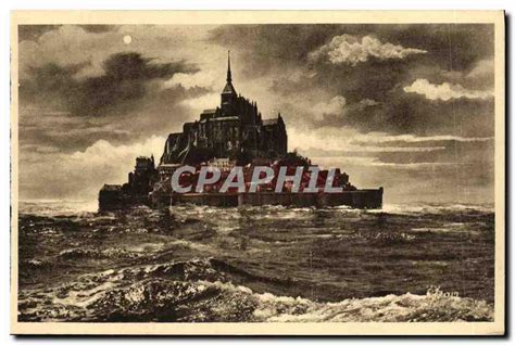 Carte Postale Ancienne Le Mont St Michel Le Mont Par Temps D Equinoxe