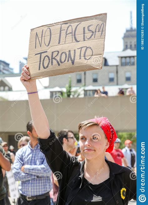 Toronto Canada August 11 2018 Stop The Hate Rally At Nathan