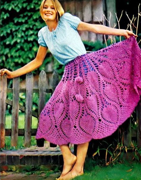 Crochet Pink Pineapple Skirt Poncho Shabby Chic Wrap Pattern Etsy Crochet Skirt Pattern