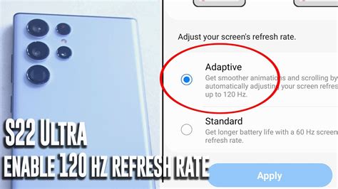 Samsung Galaxy S How To Enable Hz Refresh Rate Youtube