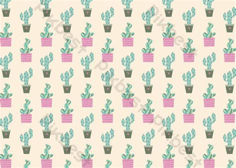 Cartoon Cactus Seamless Background Backgrounds | PSD Free Download ...