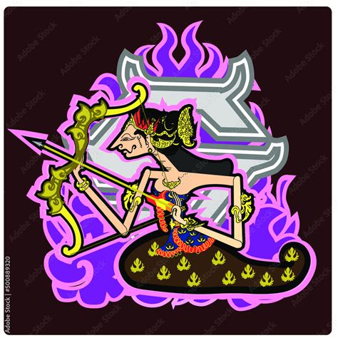Wayang Srikandi Woman Esport Logo Vector Stock Vector Adobe Stock
