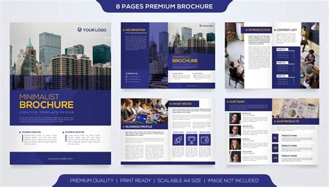 Premium Vector | Minimalist brochure template