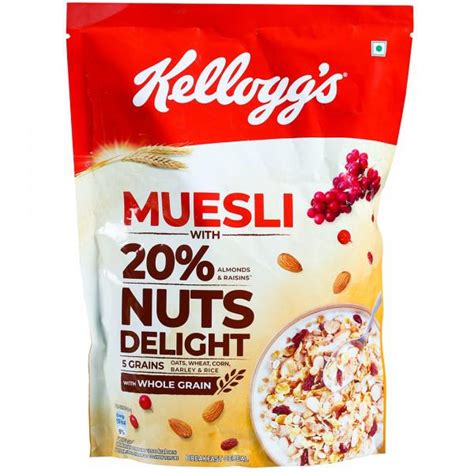 Buy Kelloggs Muesli With Nuts Delight With Whole Grain Pouch G