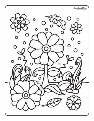 Spring Flower Coloring Pages Pre Free Printable Coloring Infoupdate Org