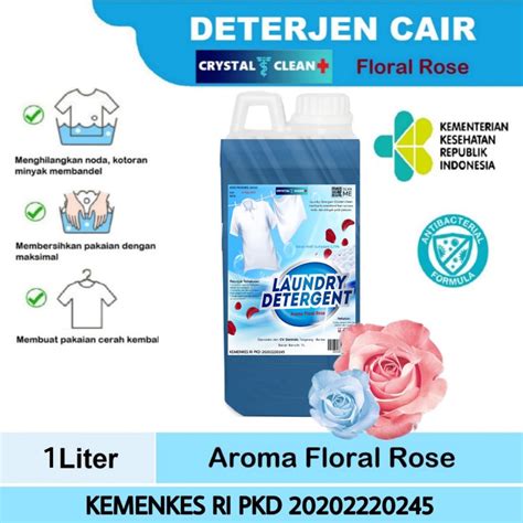 Jual Crystal Clean Deterjen Cair 1 Liter Laundry Liquid Detergent Sabun