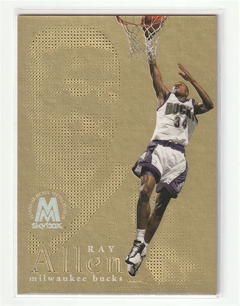 1998 99 Skybox Molten Metal Fusion Heavy Metal Ray Allen Bucks Gold