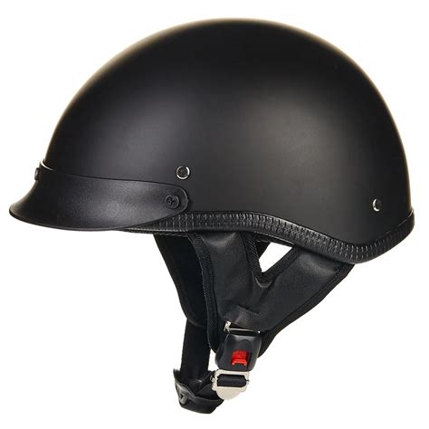 Ilm 12 Open Face Motorcycle Helmet Dot Approved Unisex Quick Release Skull Cap Low Profile Half