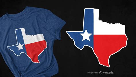 Baixar Vetor De Design De T Shirt Da Bandeira Do Mapa Do Texas