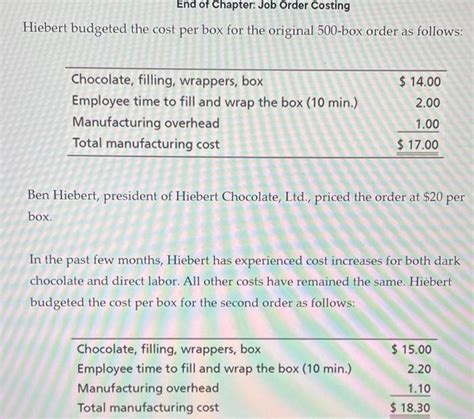 Solved End Of Chapter Job Order Costing Decision Case M Chegg