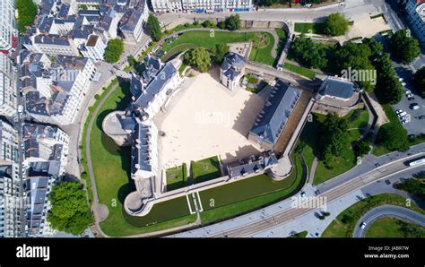 Aerial Photography Of Nantes City Castle Le Chateau Des Ducs De