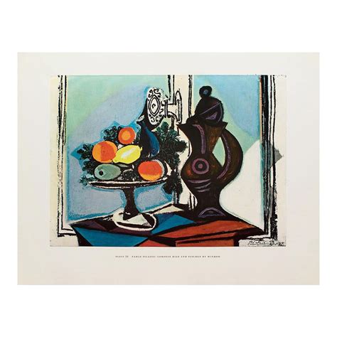 1950s After Pablo Picasso Compote Dish And Pitcher By Window First Edition Swiss Full Color