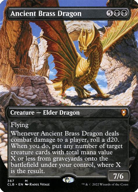 Ancient Brass Dragon Borderless Commander Legends Battle For