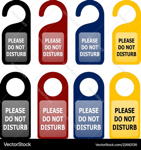 Do Not Disturb Cards Royalty Free Vector Image