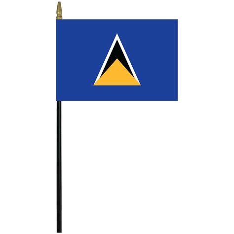 MRF 46 STLUCIA St Lucia 4 X 6 Staff Mounted Rayon Hanover Flag Company