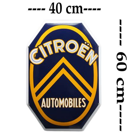 Plaque émaillée Citroen automobiles Garage Atelier Les plaques