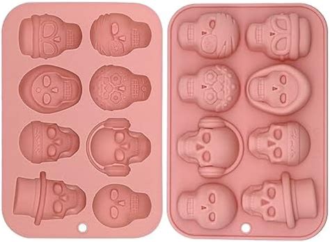 Roseflower D Silicone Skull Ice Cube Mold Tray Ice Cube Trays Freezer