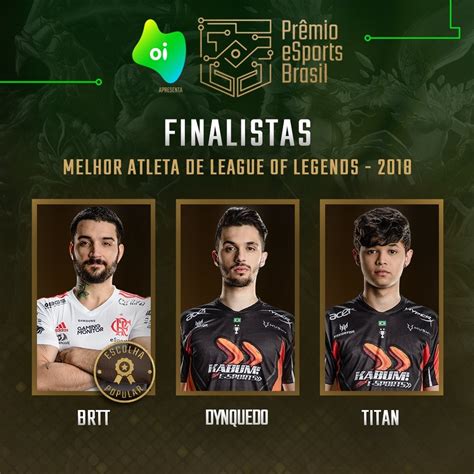 Prêmio eSports Brasil veja os feitos de brTT Dynquedo e Titan no LoL