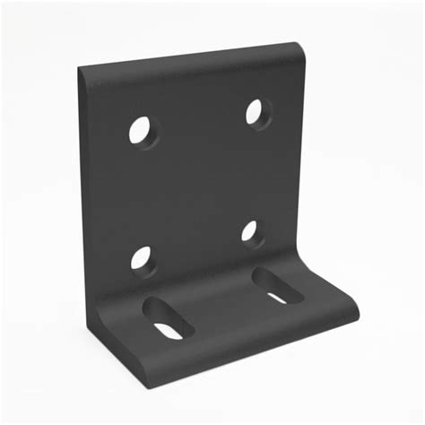 Black 6 Hole Slotted Inside Corner Bracket Faz Store