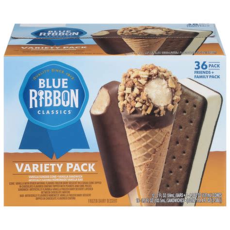 Blue Ribbon Frozen Dairy Dessert Variety Pack 36 Pack Smart And Final