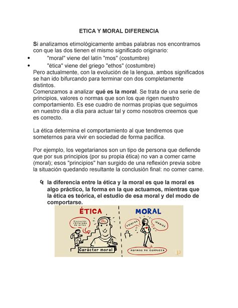 Etica Y Moral Diferencia ETICA Y MORAL DIFERENCIA S I Analizamos