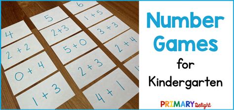 Easy Number Sense Games For Kindergarten Primary Delight