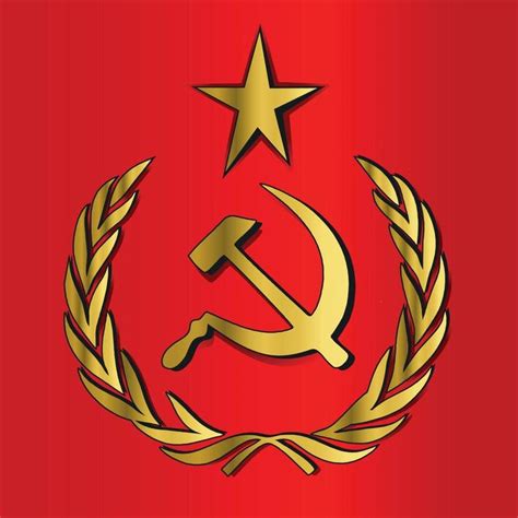 soviet union russia ex country flag symbol golden gradient vector ...