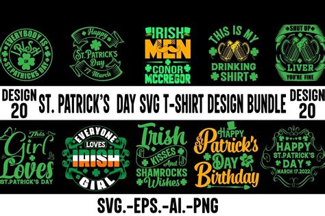 St Patrick Day T Shirt Designs Bundle Bundle · Creative Fabrica