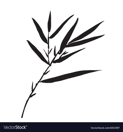 Bamboo Leaf Background The Top Royalty Free Vector Image