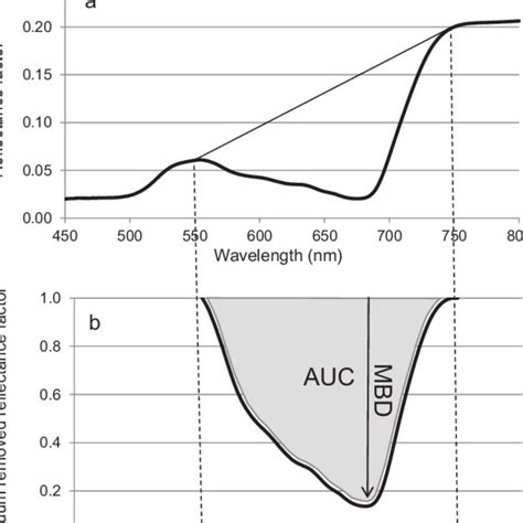 Example Of Continuum Removal Applied To A Tamarugo Spectral Signature