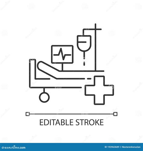 Icono Lineal De Cuidados Intensivos Ilustración del Vector