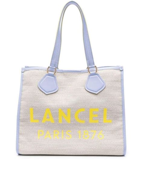 Lancel Large Logo Print Tote Bag In Grey Lyst Canada