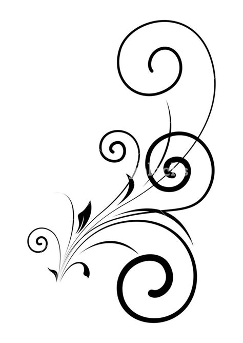 Swirl Floral Shape Vector Design Vector Design Flourish Design