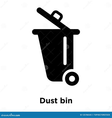 Dust Bin Icon Vector Isolated On White Background Logo Concept Stock