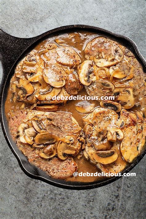 Smothered Pork Chops With Mushroom Gravy Pork Chops In Onion Gravy