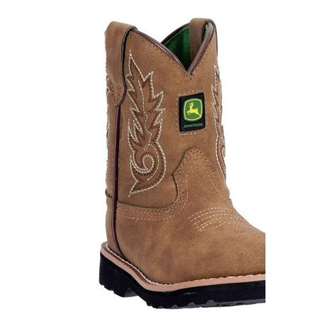 John Deere John Deere Western Boots Boys Kids Round Toe Leather