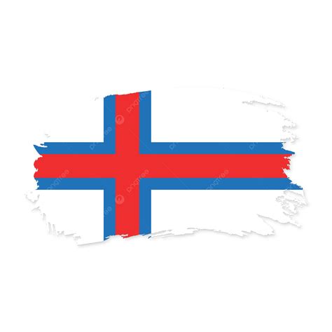 Faroe Islnads National Vector Flag With Transparent Faroe Islnads