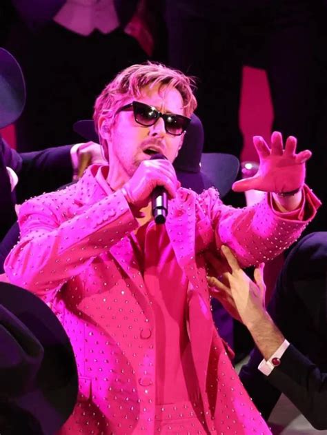 Ryan Gosling Oscars Pink Suit Oscars 2024 Pink Suit