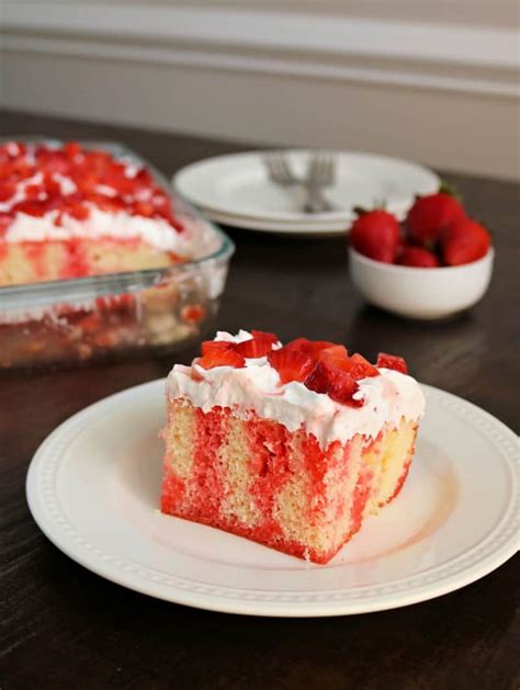 Easy Strawberry Jello Poke Cake Only 5 Ingredients Kindly Unspoken