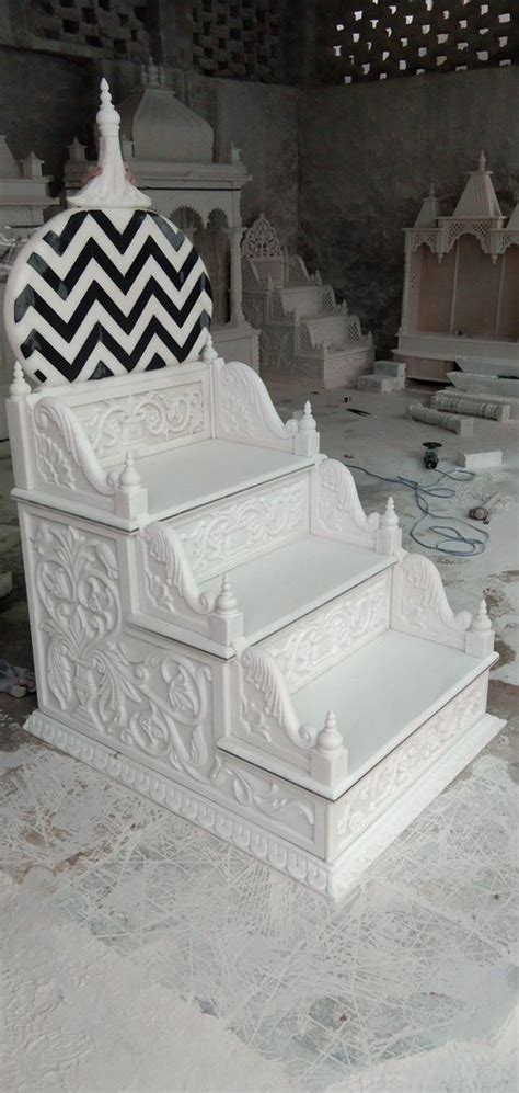 White Carved Mosque Mimber For Masjid Size 4 5 Feet Height At